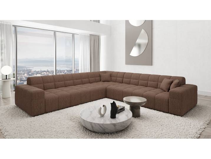 Couch Ibiza L-Form in Stoff