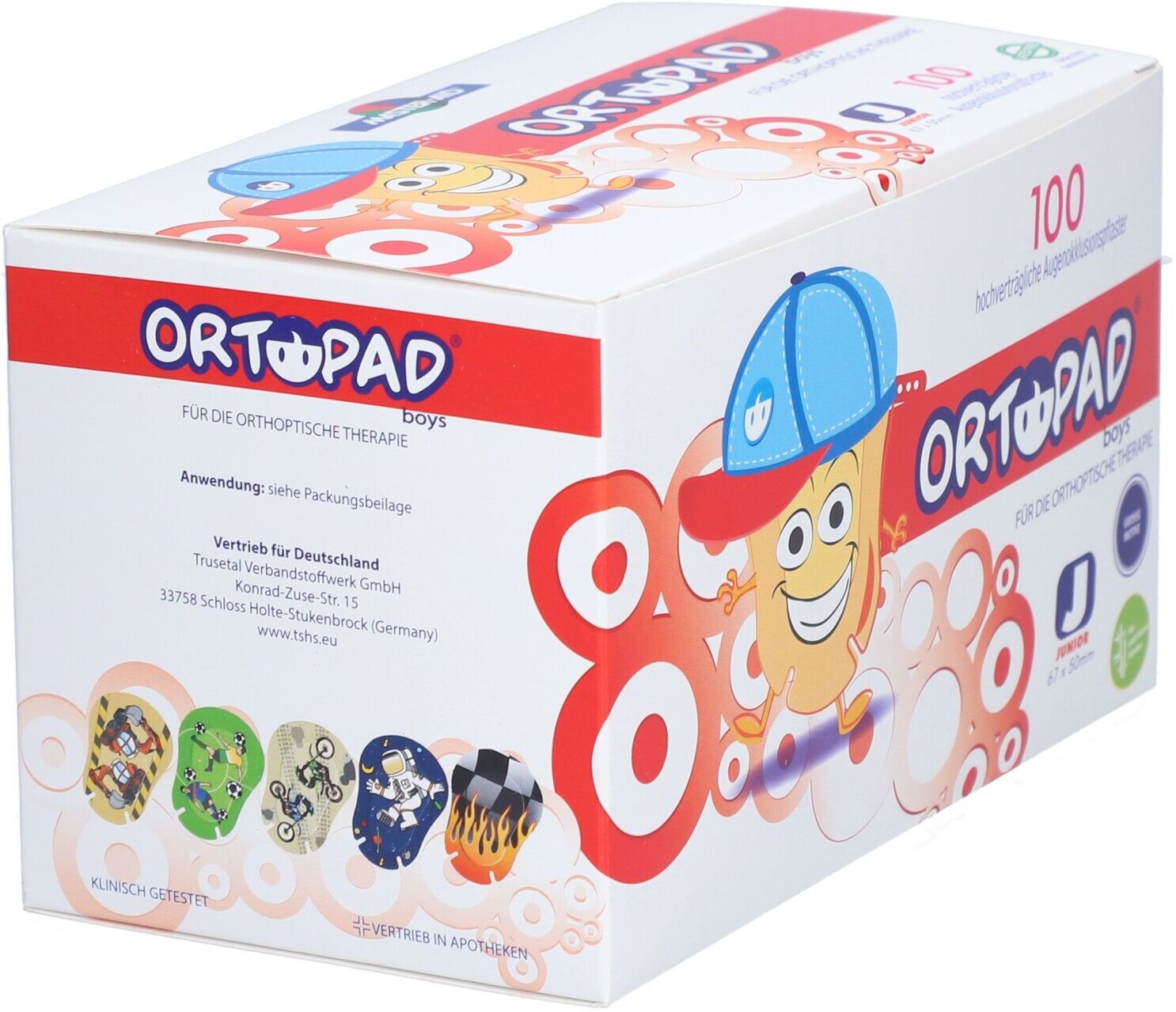 Ortopad for boys junior Augenokklusionspflaster 100 St Pflaster