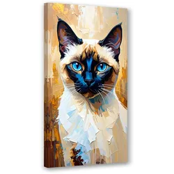 LEINWANDBILD Sphinx bunte Katze 60x120cm