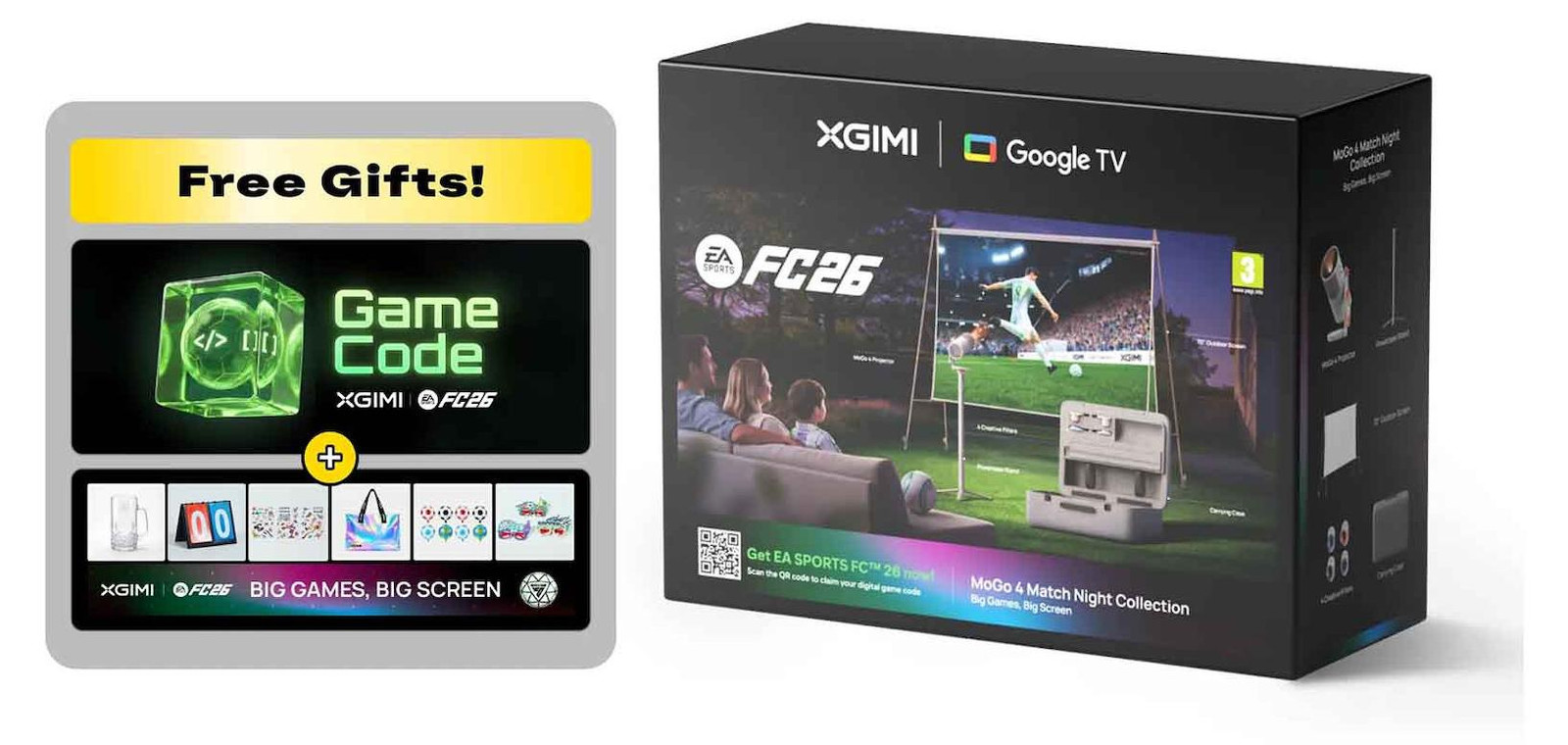 XGIMI MoGo 4 Match Night Collection Projector, Grijs, 32 GB, EA SPORTS FC 26
