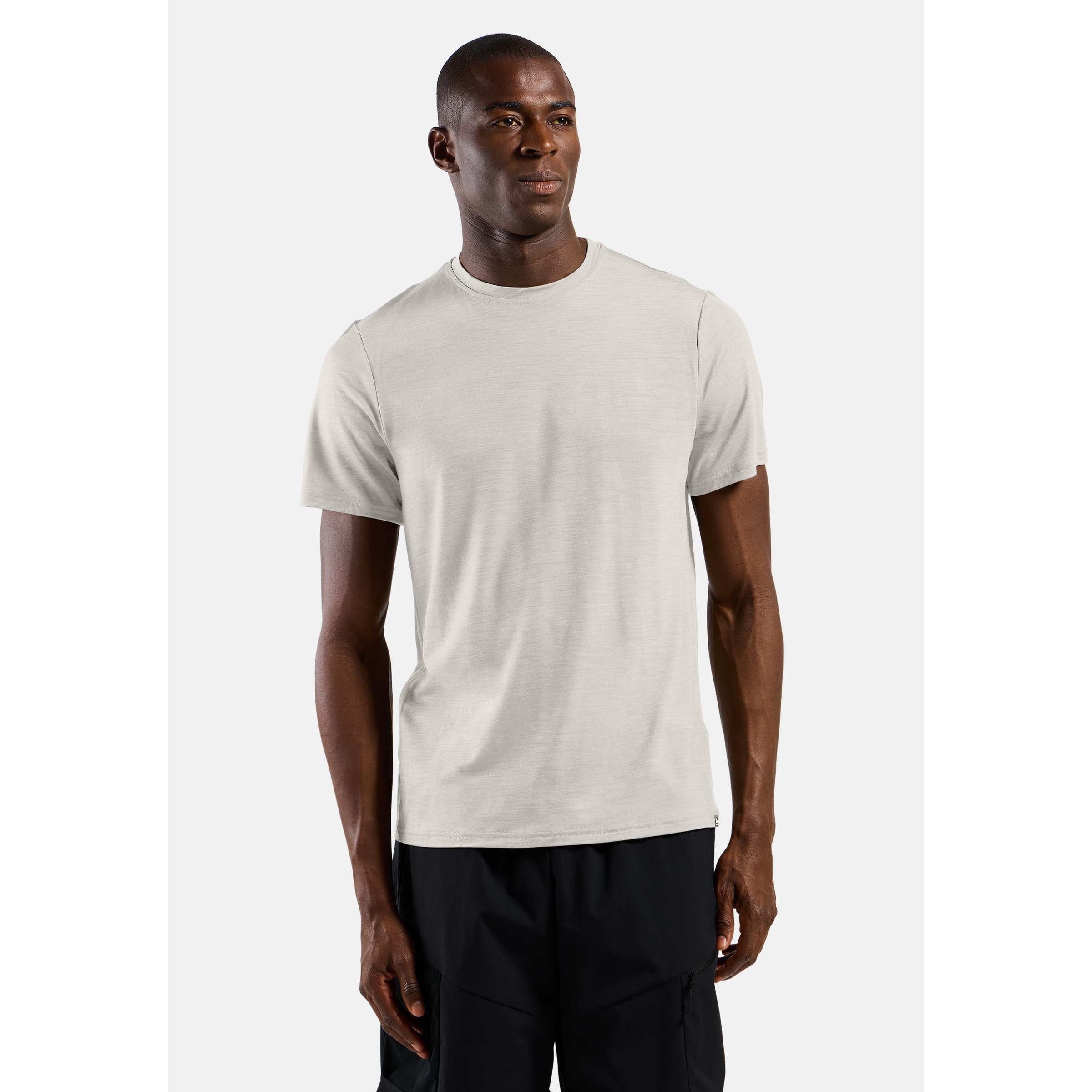 Odlo Merino Tencel Plain Herren T-Shirts beige Größe M Hautfreundlich Merinowolle | Lyocell (Tencel)