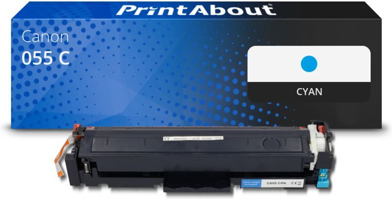 PrintAbout Toner compatible Canon 055 C - Cyan Cyan