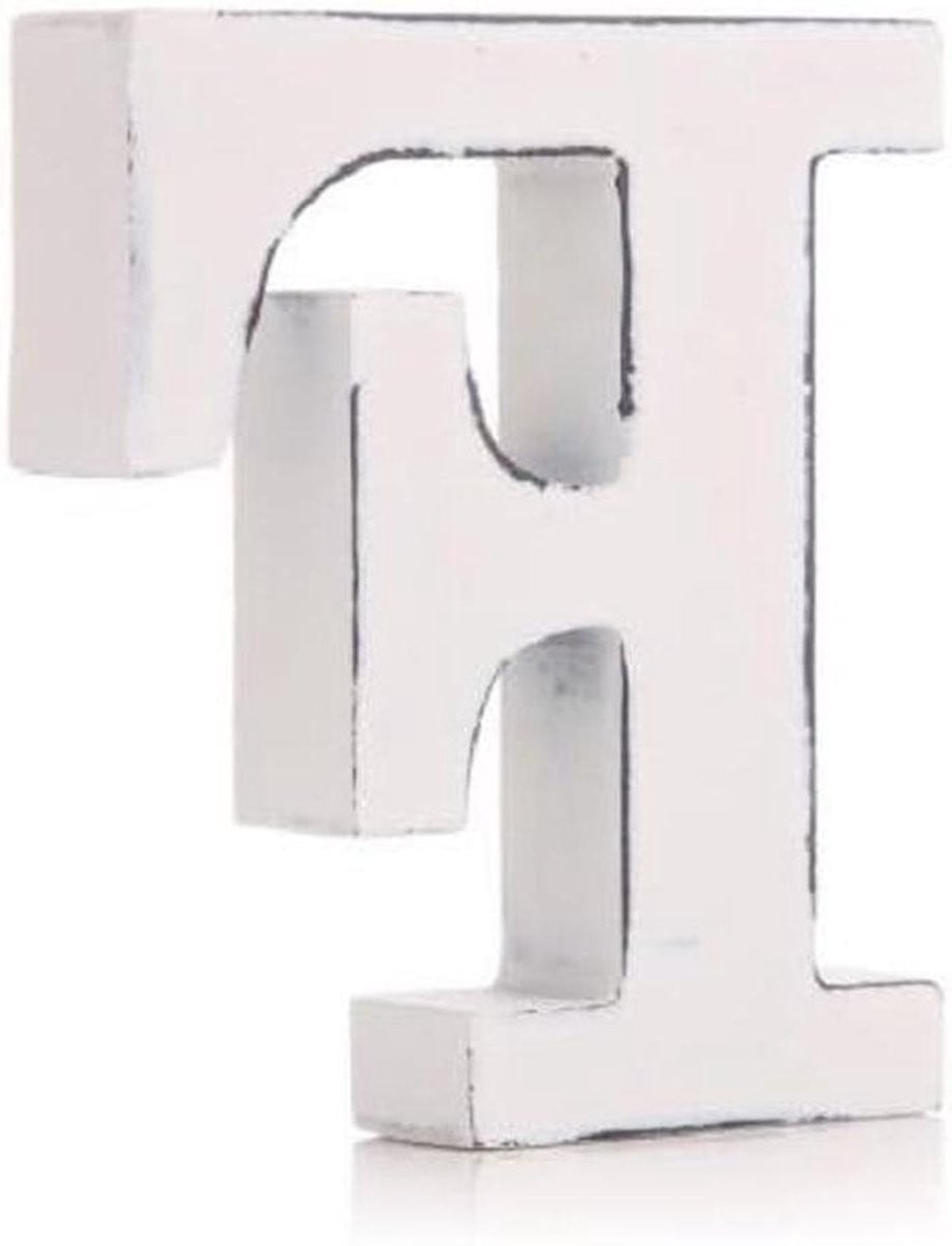 Wit Houten Alfabet Letters Decoratie Hoogte: 11 cm