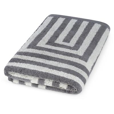 Duschtuch ROSS "Grafik", grau (anthrazit, kiesel), B:70cm L:140cm, Frottier, Baumwolle, Handtücher, aus feinster Baumwolle