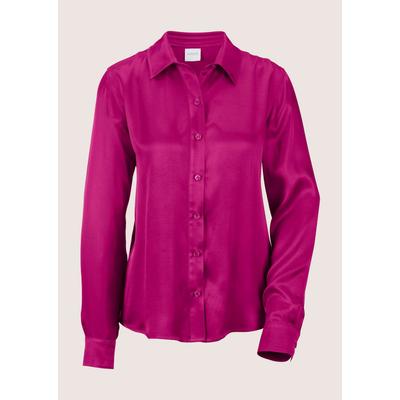 Hemdbluse MADELEINE "Hemdbluse Elegante Viskosebluse mit Hemdkragen", Damen, Gr. 34, pink (magenta), Obermaterial: 100% Viskose CV., Modern, normal, Blusen Hemdbluse