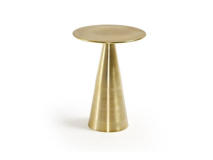 Natur24 Beistelltisch Beistelltisch Rhet Ø39cm Gold Rund Tisch Couchtisch