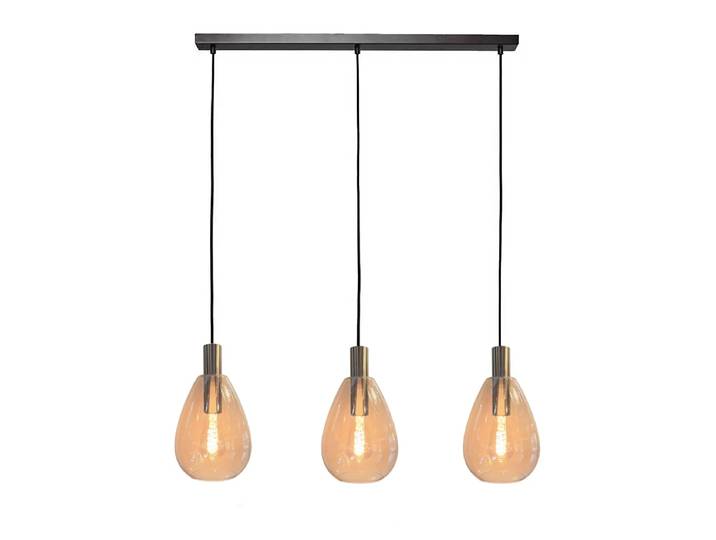 Freelight Hanglamp Dorato 3 lichts L100 cm zwart goud