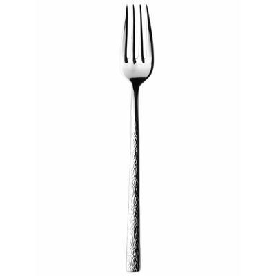 Tafelgabel MÄSER "Ivy", silber (silberfarben), 12 Stk., Edelstahl 18/10, Essgabeln, mit eingeprägter Musterung auf dem Griff