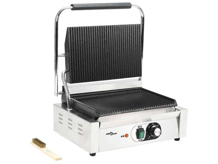 vidaXL Gril à panini rainuré 2200 W 43x30\,5x20 cm