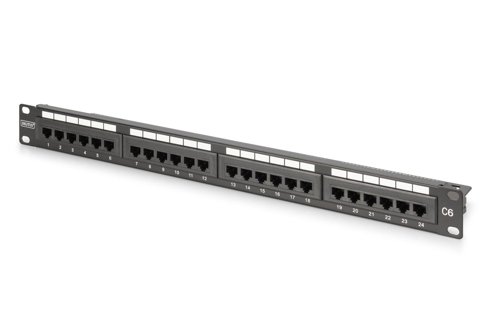 DIGITUS CAT 6 Klasse E Patch Panel ungeschirmt - Patch-Panel DN-91624U-CR