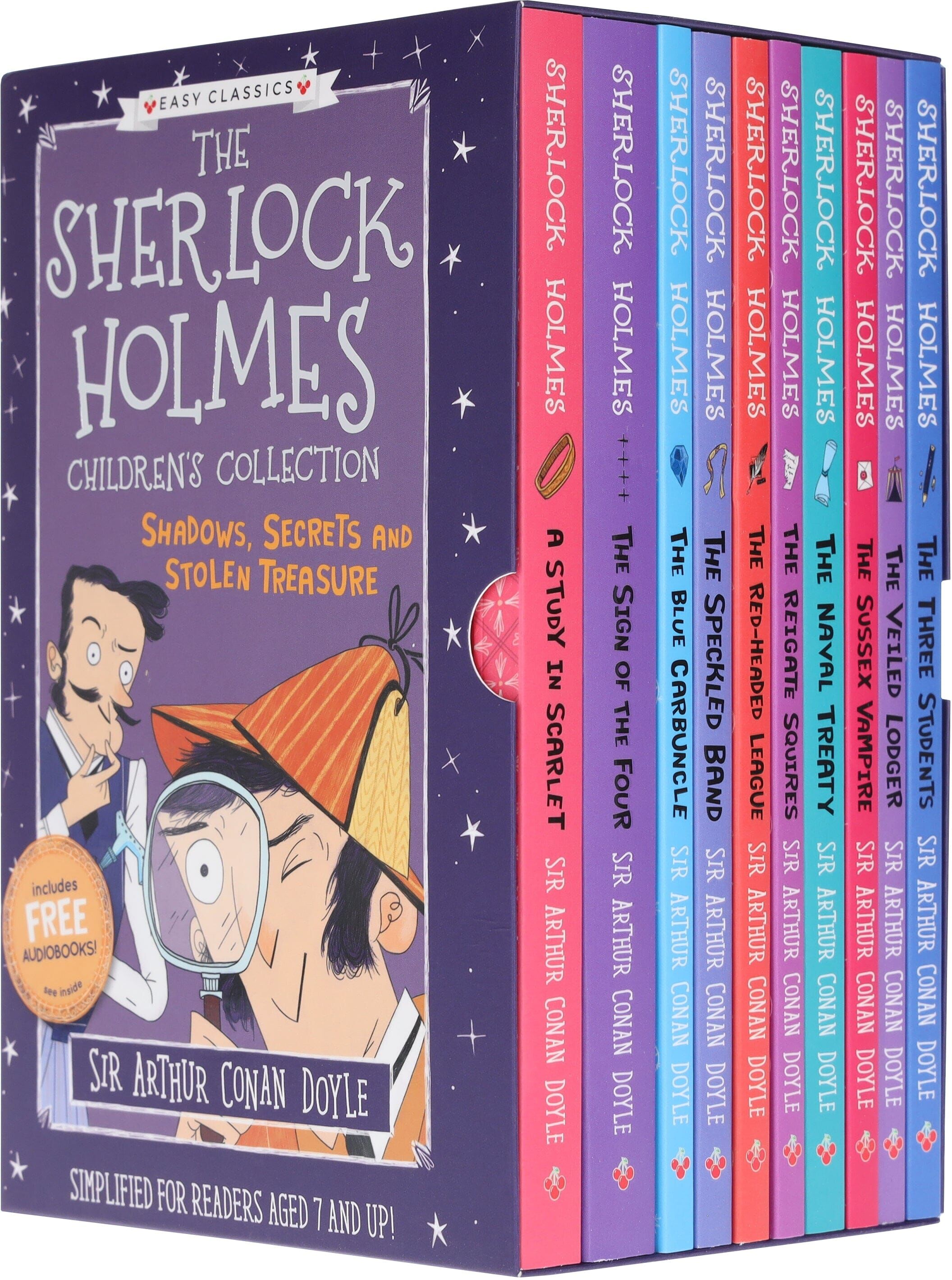 The Sherlock Holmes Children's Collection: Shadows, Secrets and Stolen Treasure 10 Books (Series 1) by Sir Arthur Conan Doyle - Ages 7-9 - Paperback Sweet Cherry Publishing