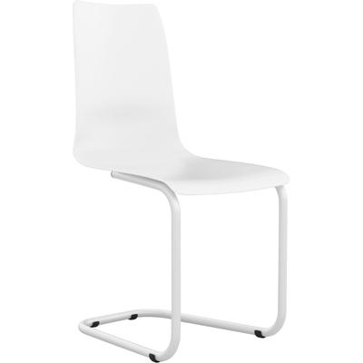 Freischwinger TOJO "stuhl", weiß (weiß, weiß beschichtet), B:45cm H:90cm T:50cm, Polypropylen, Stühle, Freischwinger, mit weißem Gestell