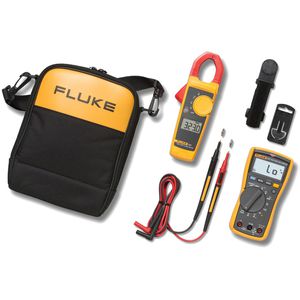 Fluke Multimeter 4296034, 117/323 Combo Kit, digital, TRMS, CAT III 600 V, 6000 Counts, NCV- & Auto-Range