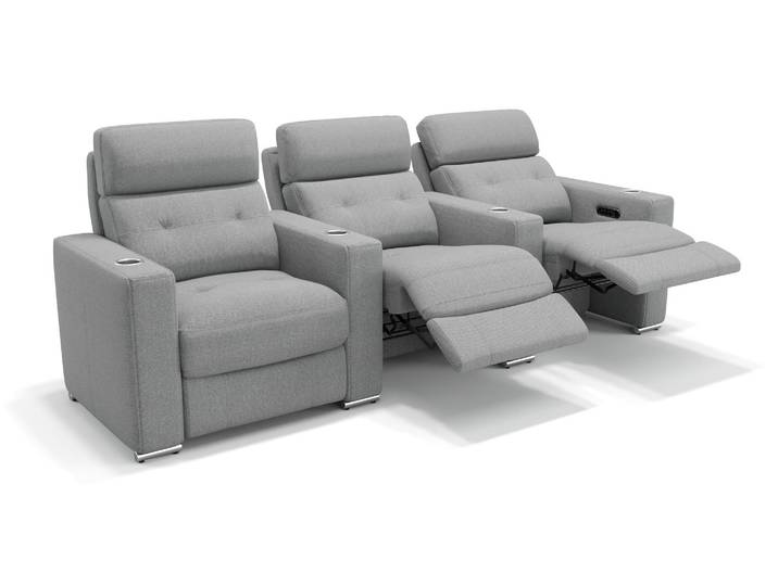 Stoff 3-Sitzer Sofa MATERA mit Funktion