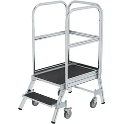 Munk Podesttreppe eins. begehbar mit Federrollen Korundbeschichtung R13 - 054102
