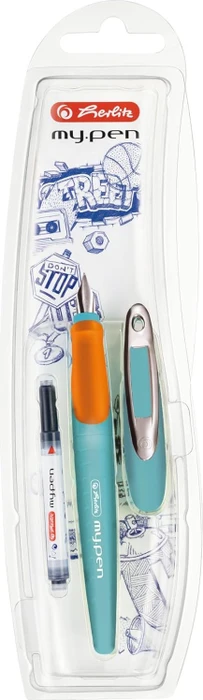 Herlitz my.pen Patronenfüller türkis/orange M (mittel)