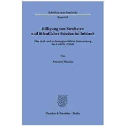 Wancke:Billigung von Straftaten und öff, Fachbücher von Antonia Wancke