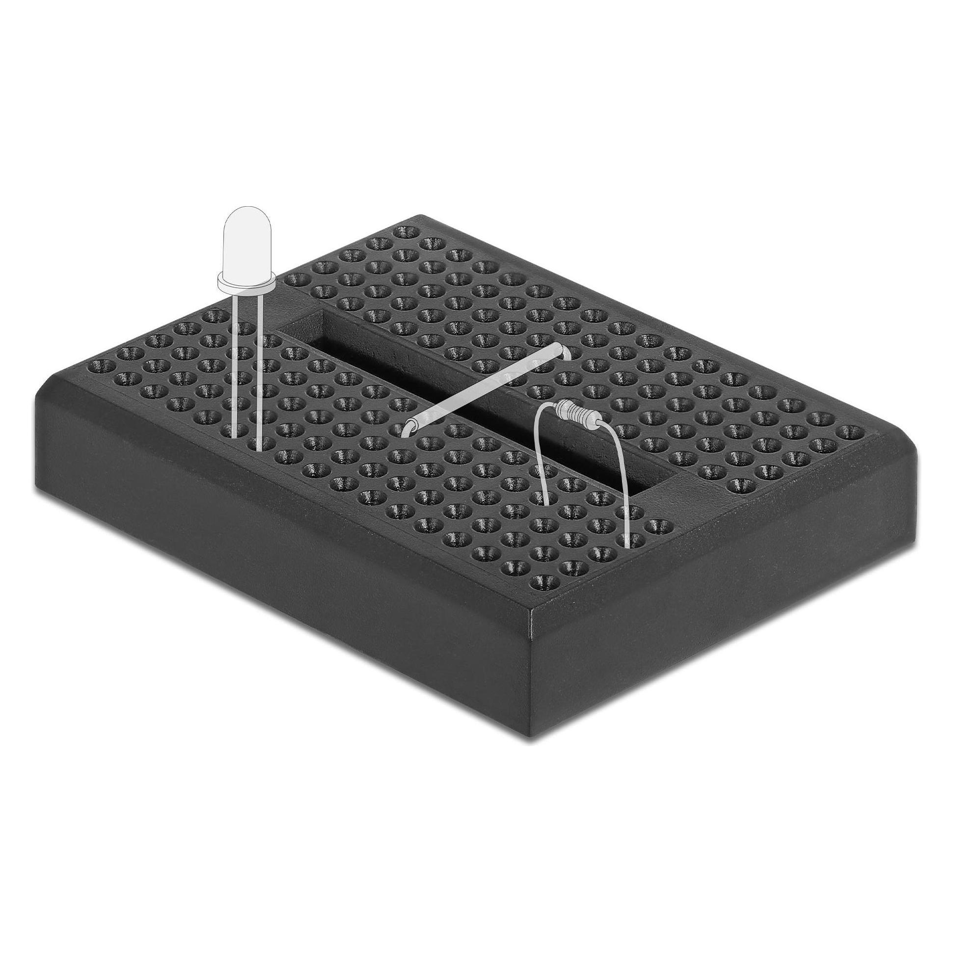 Delock Breadboard 170 Kontakte schwarz (18317)