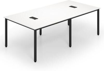Costway 8 Feet Conference Room Table Large Meeting Table Seats up to 10 People-White