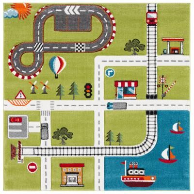 SAFAVIEH Carousel Kids Koika Neighborhood Toy Roadway Area Rug