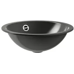 Laufen FORM Einbauwaschtisch H513FM30191121 400x400x140 mm, rund, ohne Hahnloch, ohne Überlauf, Farbe: Dark Iron