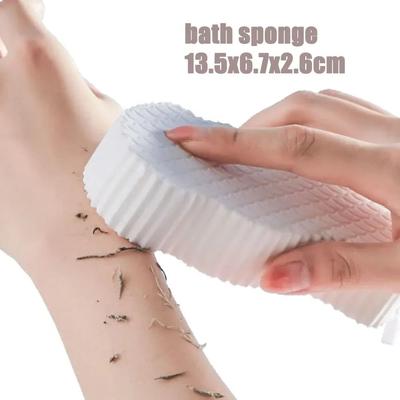 Uplifted Finds Three Dimensional Bath Sponge Body Scrubber For Gentle Exfoliating And Daily Shower Cleaning white
