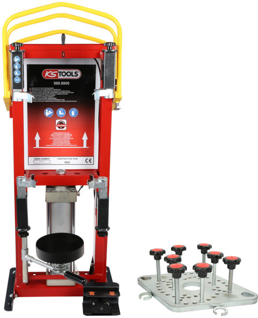 KS Tools Compresseur à air comprimé sur pieds avec plaque d'adaptation et compresseur à ressorts au sol (500.8805)