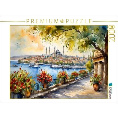 CALVENDO Puzzle Istanbul am Bosporus | 2000 Teile Lege-Größe 90x67cm Foto-Puzzle für glückliche Stunden