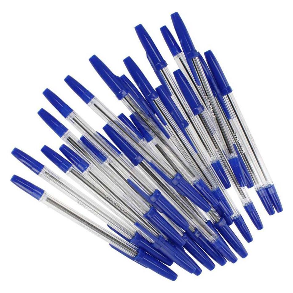 Kugelschreiber mit Kappe blau, 50 Stk. (50x) (60308230)