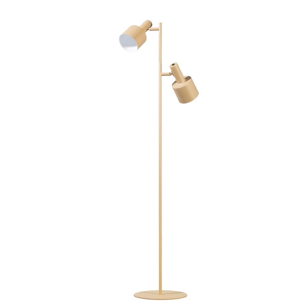 ETH Sledge Design Vloerlamp 2-lichts - Zandbruin/Goud/Messing