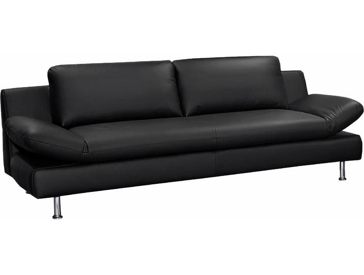 3-Sitzer PLACES OF STYLE Redding , schwarz, B:221cm H:80cm T:90cm, NaturLEDER - »Madras« (echtes Rindsleder), Sofas, 3-Sitzer, in Naturleder