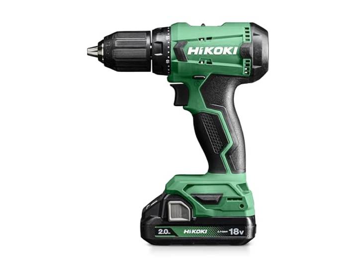 HiKOKI Akku-Bohrschrauber DS18DA (18V\, Li-Ion\, 50 Nm\, 20-stufige Drehmomenteinstellung\, LED\, im Transportkoffer\, inkl. 2x 2.0 Ah Akku und Ladegerät
