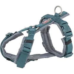 Trixie Hondentuig Premium Trekking Petrol Blauw / Grafiet Grijs - 53-64X2 Cm (M, Hund), Halsband + Leine