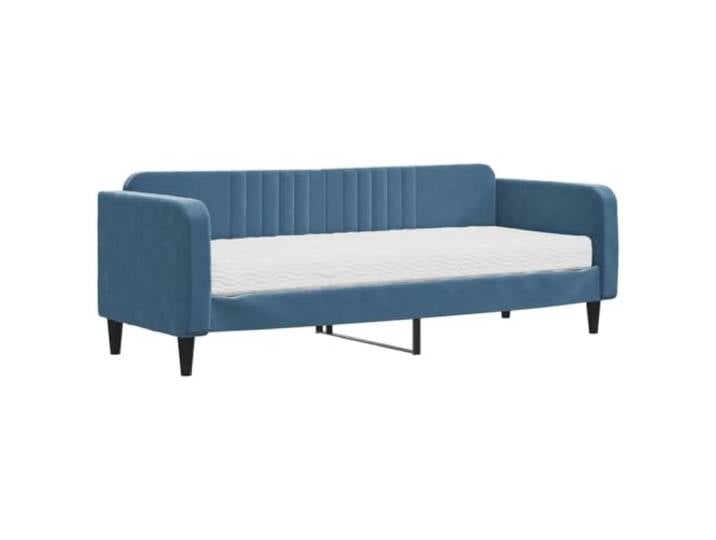 vidaXL Tagesbett mit Matratze Blau 80x200 cm Samt