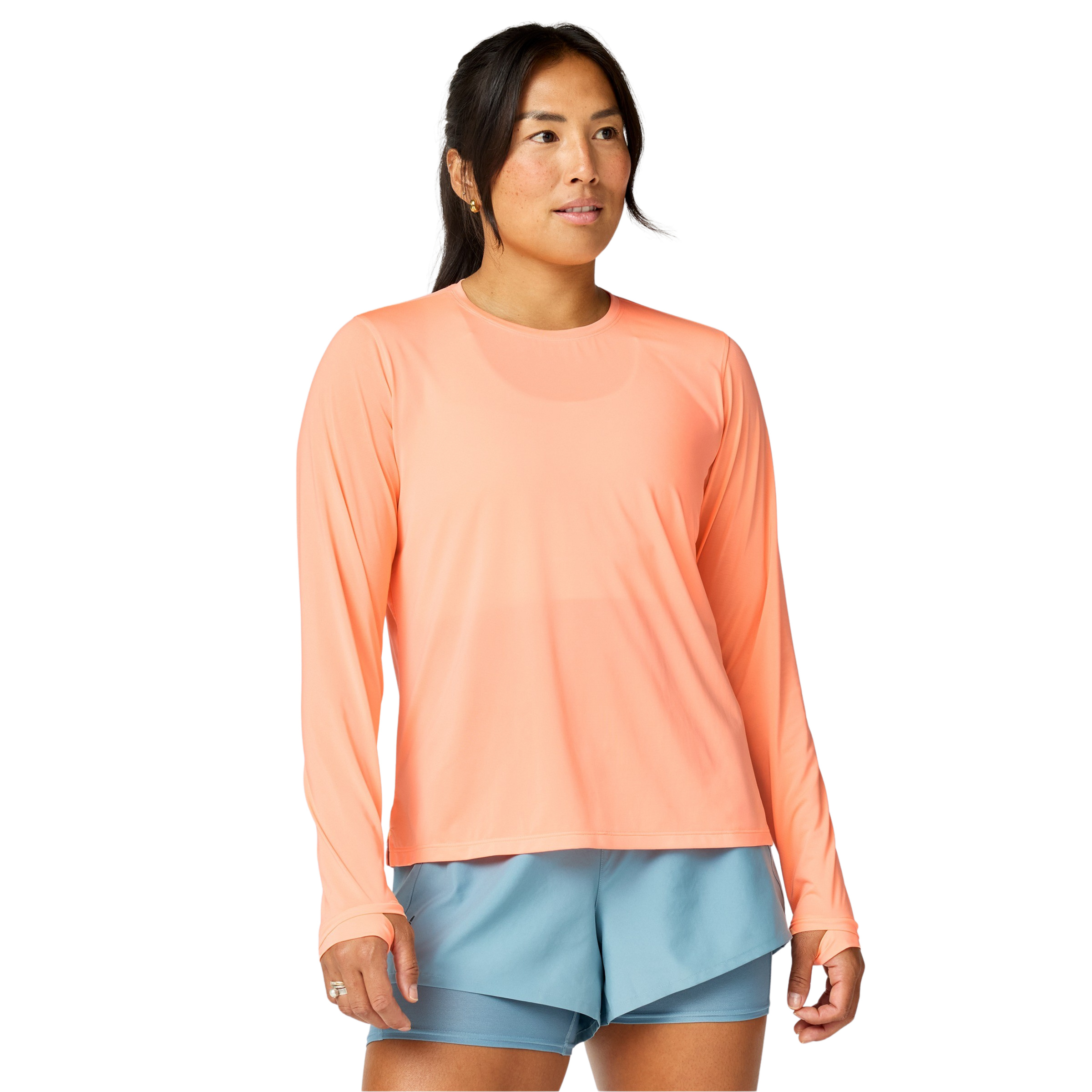 Brooks Dash Damen Longsleeves orange Größe XS Laufen Atmungsaktiv