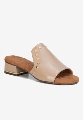 Women's Bizzy Sandal by Ros Hommerson in Nude Tumbled Leather (Size 8 M)