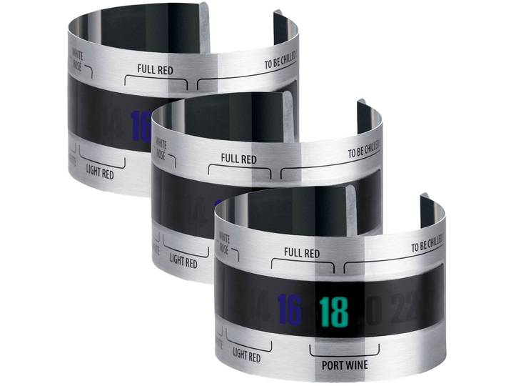 3er-Set Weinthermometer Clip