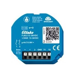 Eltako 30200540 Funk-Jalousie- und Rollladen-Aktor 12-24V DC, 1 + 1 Schließer 4A FJ62/12-36VDC