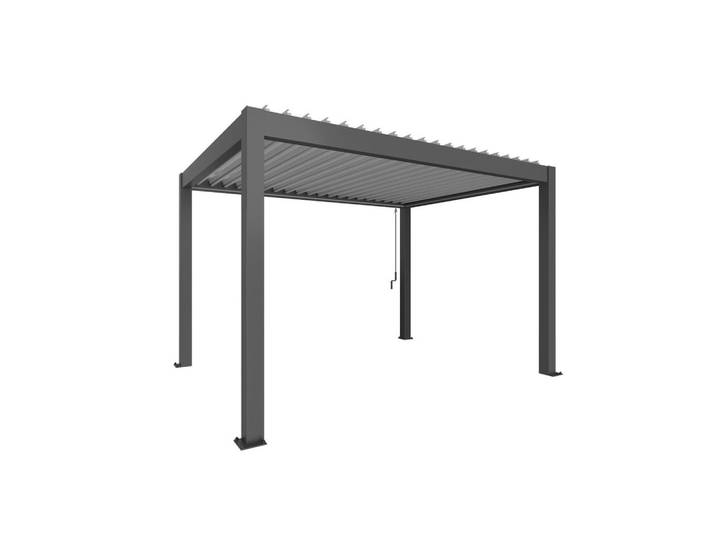 Biohort Pavillon, Metall, rechteckig, 404.5x264x312 cm, wetterfest, Sonnen- & Sichtschutz, Pergolas