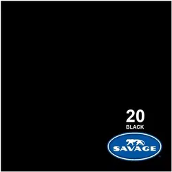 Savage Hintergrundpapier 20-12#S (272 cm, 1100 cm), Hintergrundsystem, Schwarz