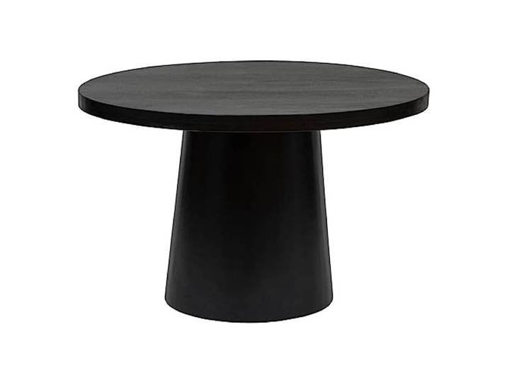 Atmosphera – Boki Schwarzer runder Esstisch – 120 cm Durchmesser, Mangoholz, 4 Sitzplätze – Für Esszimmer und Küche