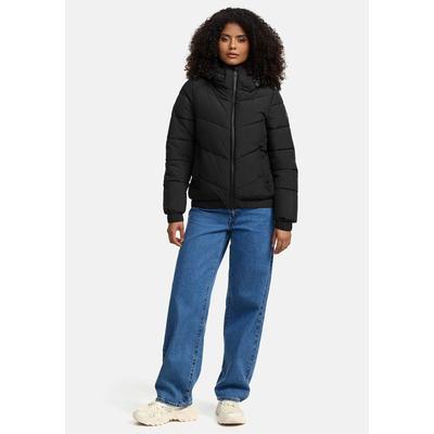 Winterjacke MARIKOO "Nayanaa", Damen, Gr. XL, schwarz, Obermaterial: 100% Polyester, Innenseite: 100% Polyester, Jacken Winterjacke, mit abnehmbarer Kapuze