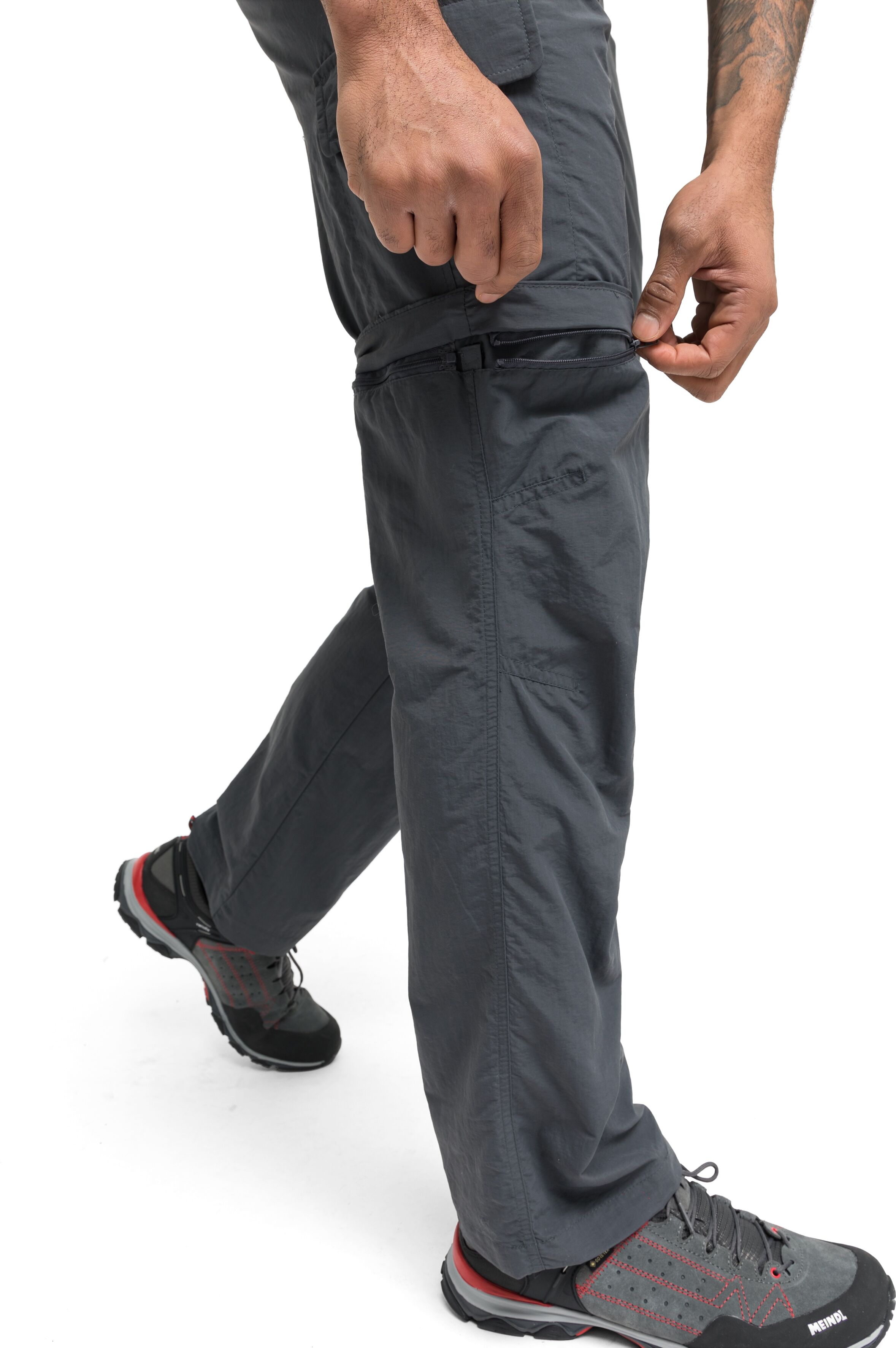 Outdoorhose MAIER SPORTS "Trave", Herren, Gr. 32, Kurzgrössen, grau, 100% Polyamid, Hosen Outdoorhose, Herren Zip-Off Wanderhose, schnelltrocknende Trekkinghose, Regular Fit grau 32, Kurzgrössen