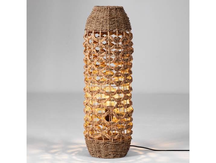 Lampadaire Elma Ø 23cm Marron Hygrophore & herbe E27