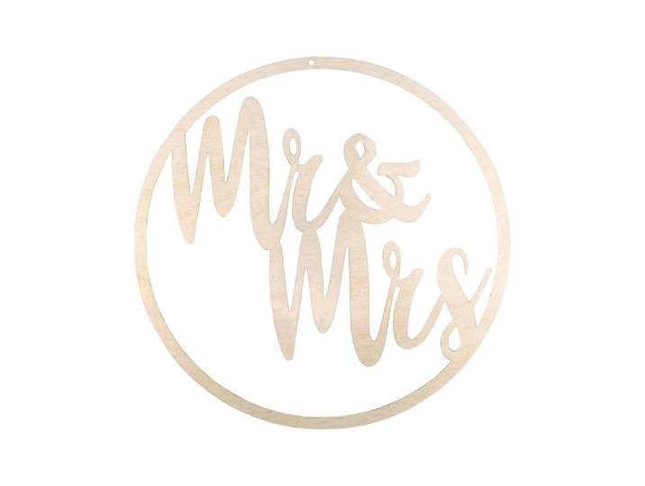 Rayher Holz-Kranz Mr & Mrs 30 cm