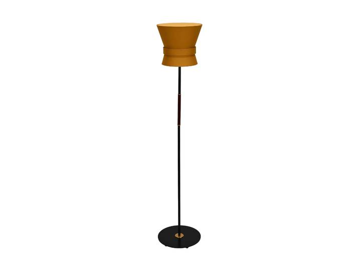 Örsjö Belysning Lampadaire Bow Noir-yellow ochre, small 147 cm