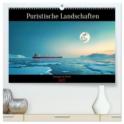 Puristische Landschaften (hochwertiger Premium Wandkalender 2027 DIN A2 quer), Kunstdruck in Hochglanz