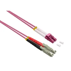 ROLINE LWL-Kabel duplex 50/125μm OM4, LSH/LC, LSOH, violett, 7,5 m