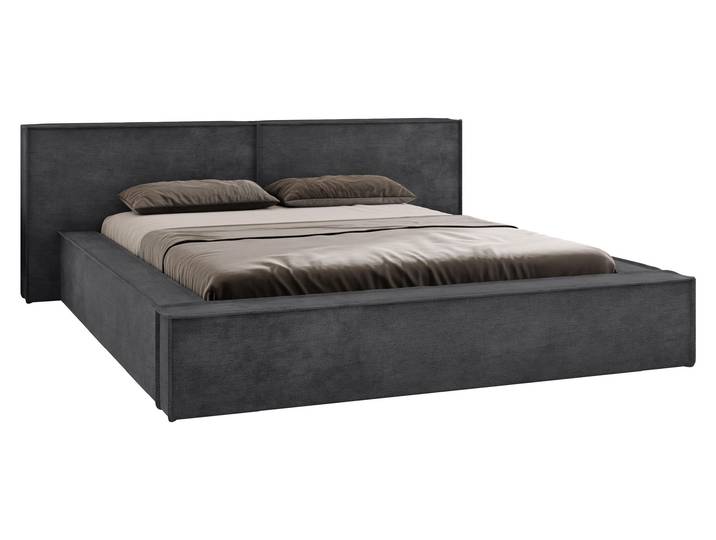 MIRJAN24 Polsterbett Lambo, Doppelbett mit Bettkasten für die Bettwäsche, Leistenlattenrost aus Laubholz (Farbe: Margo 227.09, Größe: 140x200 cm)