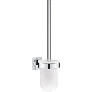 GROHE WC-Bürste Start Cube 40977000, weiß, mit Kunststoffborsten & Glas-Bürstenhalter